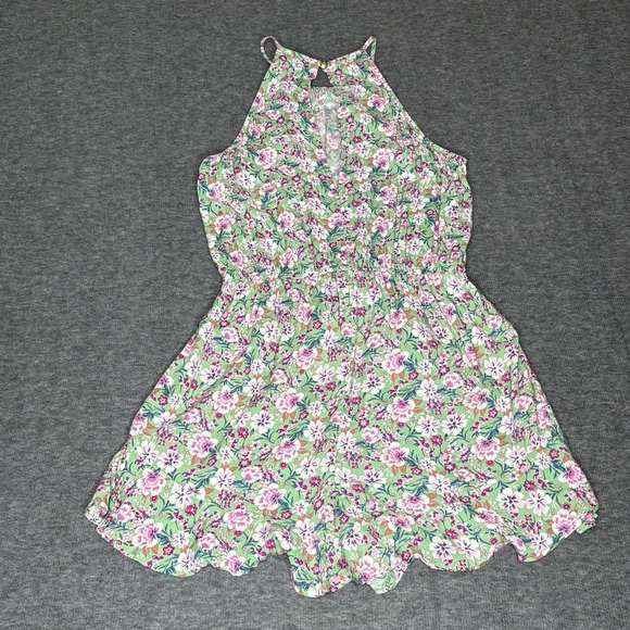 Be Bop Floral Print Rayon Sleeveless Romper Juniors Women Size Medium - Picture 7 of 13